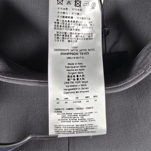 NWT GIORGIO ARMANI‎ MADE IN ITALY 🇮🇹 VIRGIN WOOL Trousers Pockets Zip Hem 44 - Picture 14 of 15